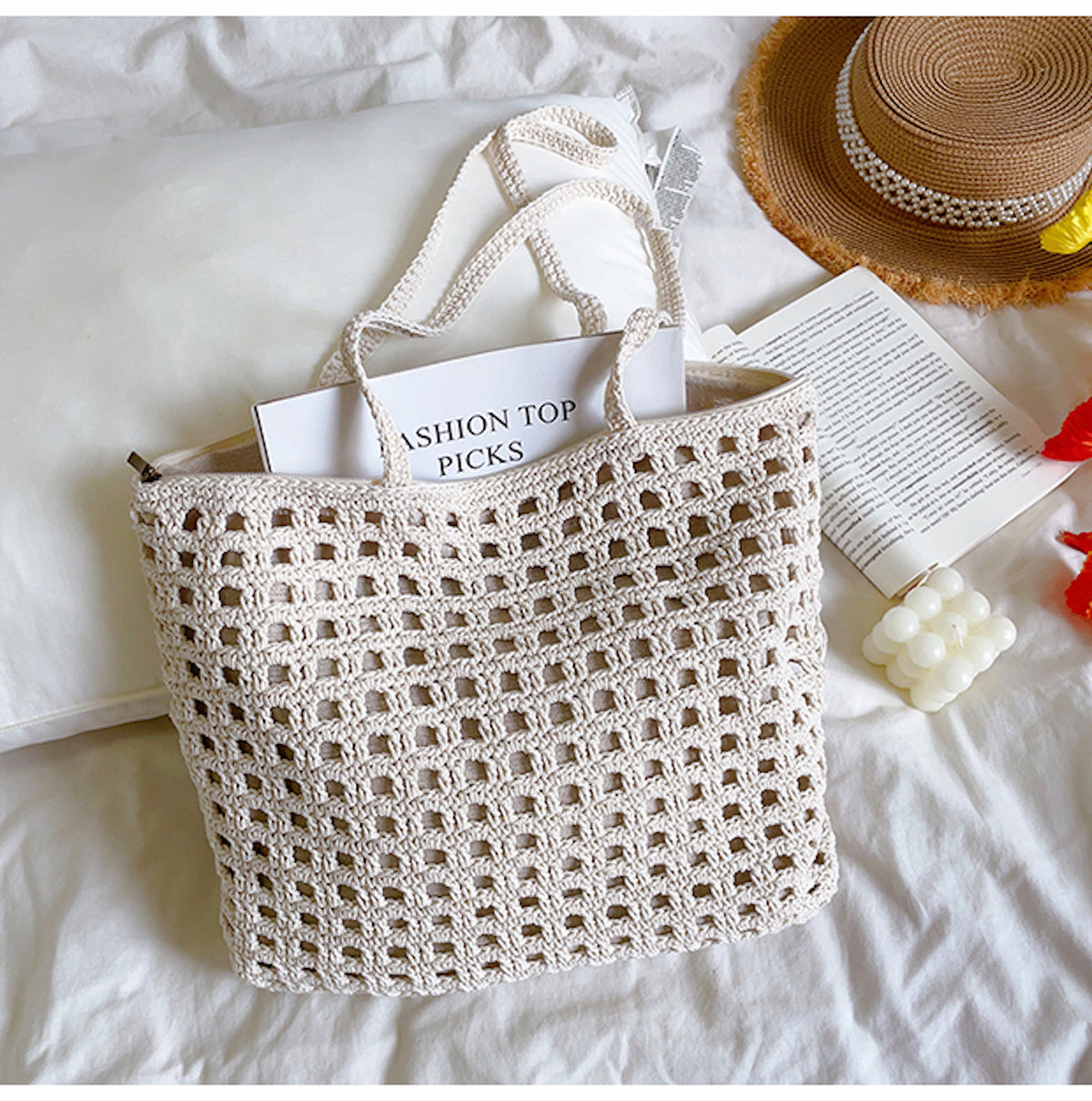 Women’s Handmade Crochet Retro Tote Shoulder Bag for Boho Everyday Style & Gifts