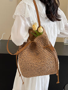 Women’s Retro Straw Woven Tote Bag for Beach, Vacation & Summer Outfits