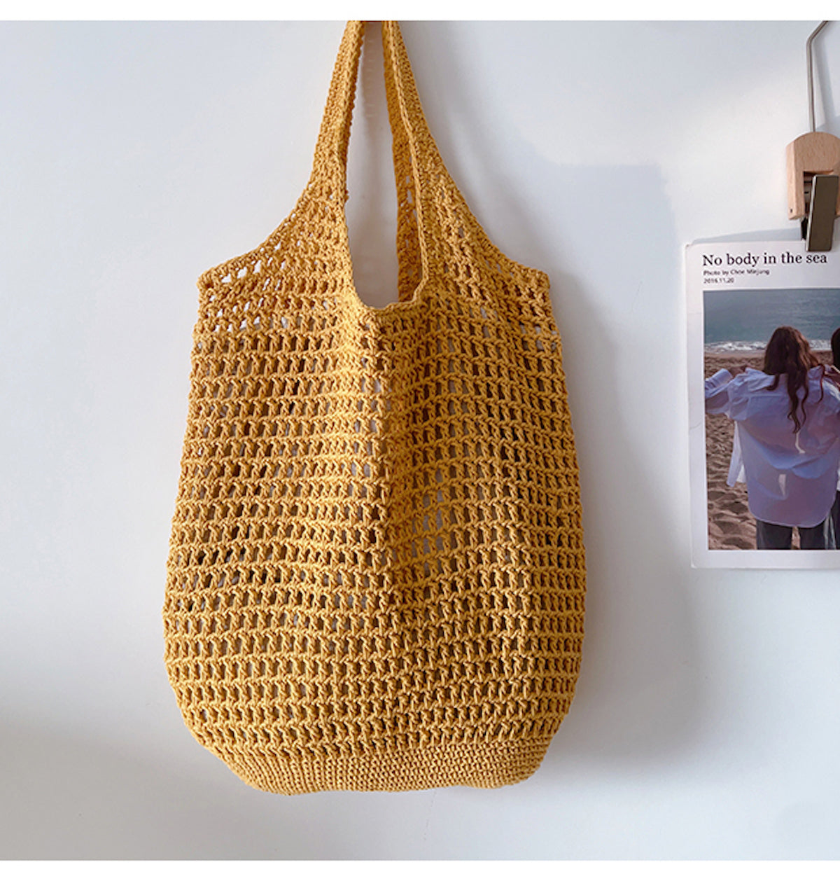 Women’s Retro Cotton Knitted Tote Bag for Boho Everyday Style & Gifts