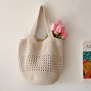 Women’s Crochet Cotton Bucket Bag for Boho Everyday Style & Gifts