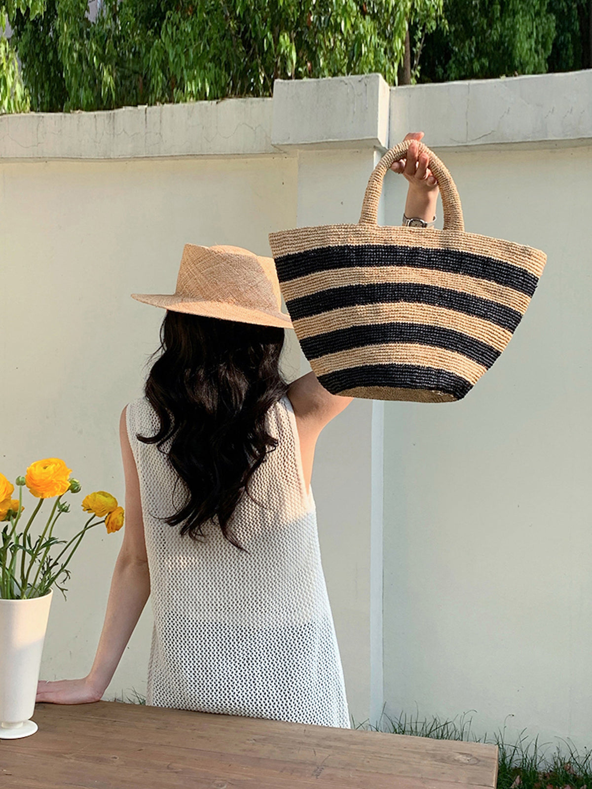 Women’s Summer Raffia Basket Bag for Beach, Vacation & Summer Outfits