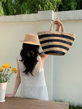 Women’s Summer Raffia Basket Bag for Beach, Vacation & Summer Outfits