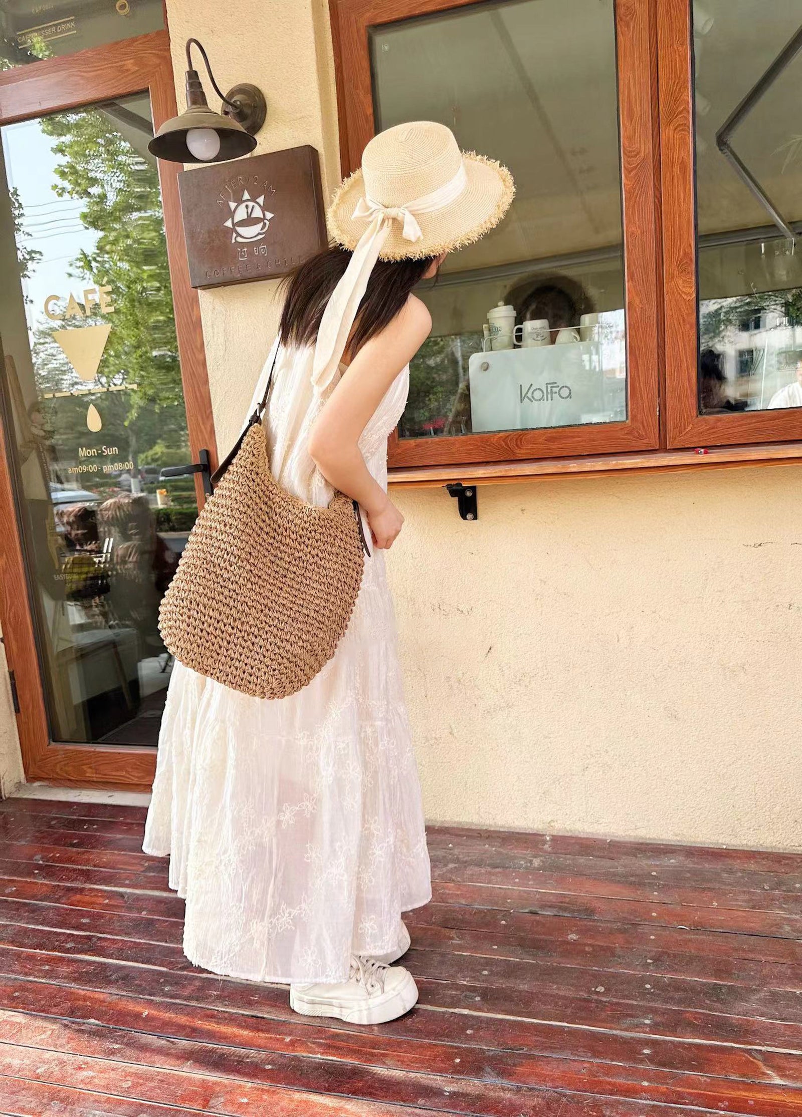 Women’s Beach Straw Woven Tote Bag for Beach, Vacation & Summer Outfits
