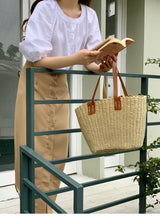 Women’s Straw Shell Basket Summer Tote for Beach, Vacation & Summer Outfits