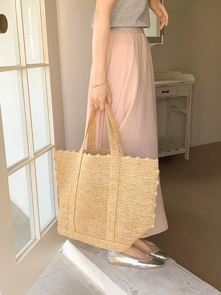 Women’s Soft Raffia Woven Summer Straw Shoulder Bag Tote Bag for Beach, Vacation & Summer Outfits
