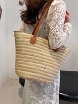 Women’s Straw Summer Basket Tote Bag for Beach, Vacation & Summer Outfits
