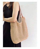 Women’s Oversized Cotton Knitted Shoulder Bag for Boho Everyday Style & Gifts
