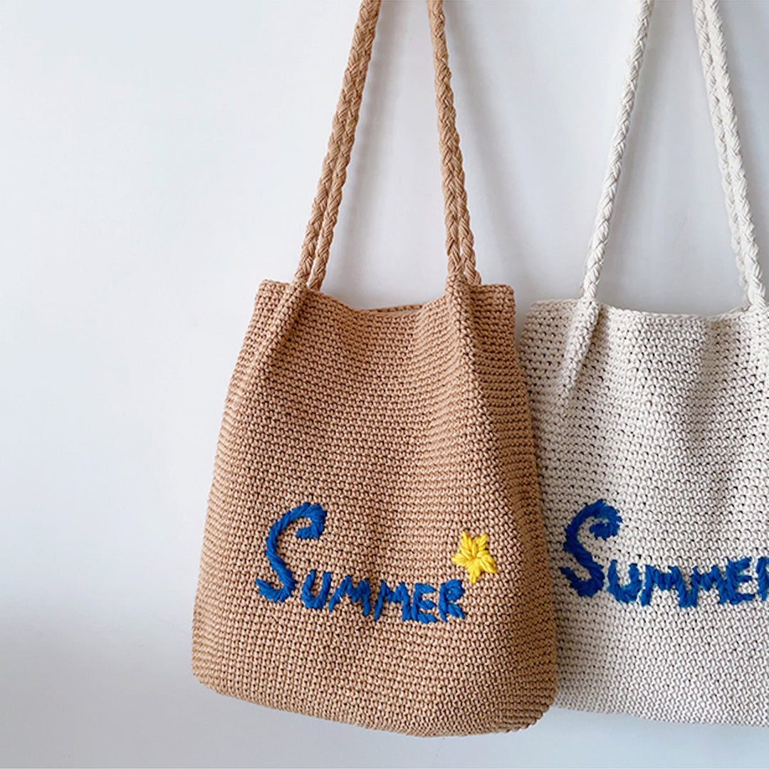 Women’s Summer Cotton Knitted Bag Shoulder Bag for Boho Everyday Style & Gifts