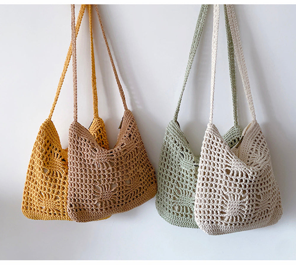 Handgemachte Häkel-Umhängetasche für Damen – Boho-Stil für Alltag & Geschenke
