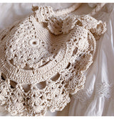 Women’s Crochet Cotton Boho Knitted Shoulder Bag Crossbody Bag for Boho Everyday Style & Gifts