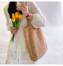 Women’s Handmade Crochet Retro Style Tote Bag for Boho Everyday Style & Gifts
