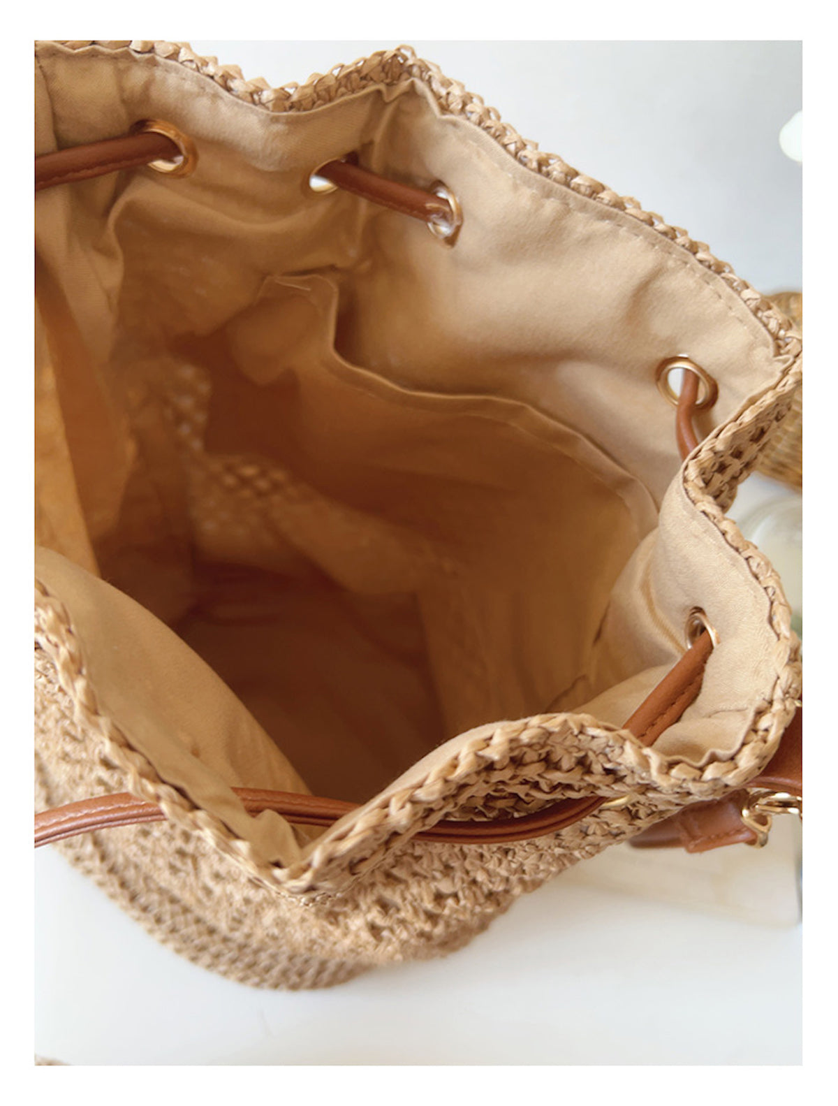 Women’s Straw Bucket Shoulder Bag Summer Crossbody Bag for Beach, Vacation & Summer Outfits