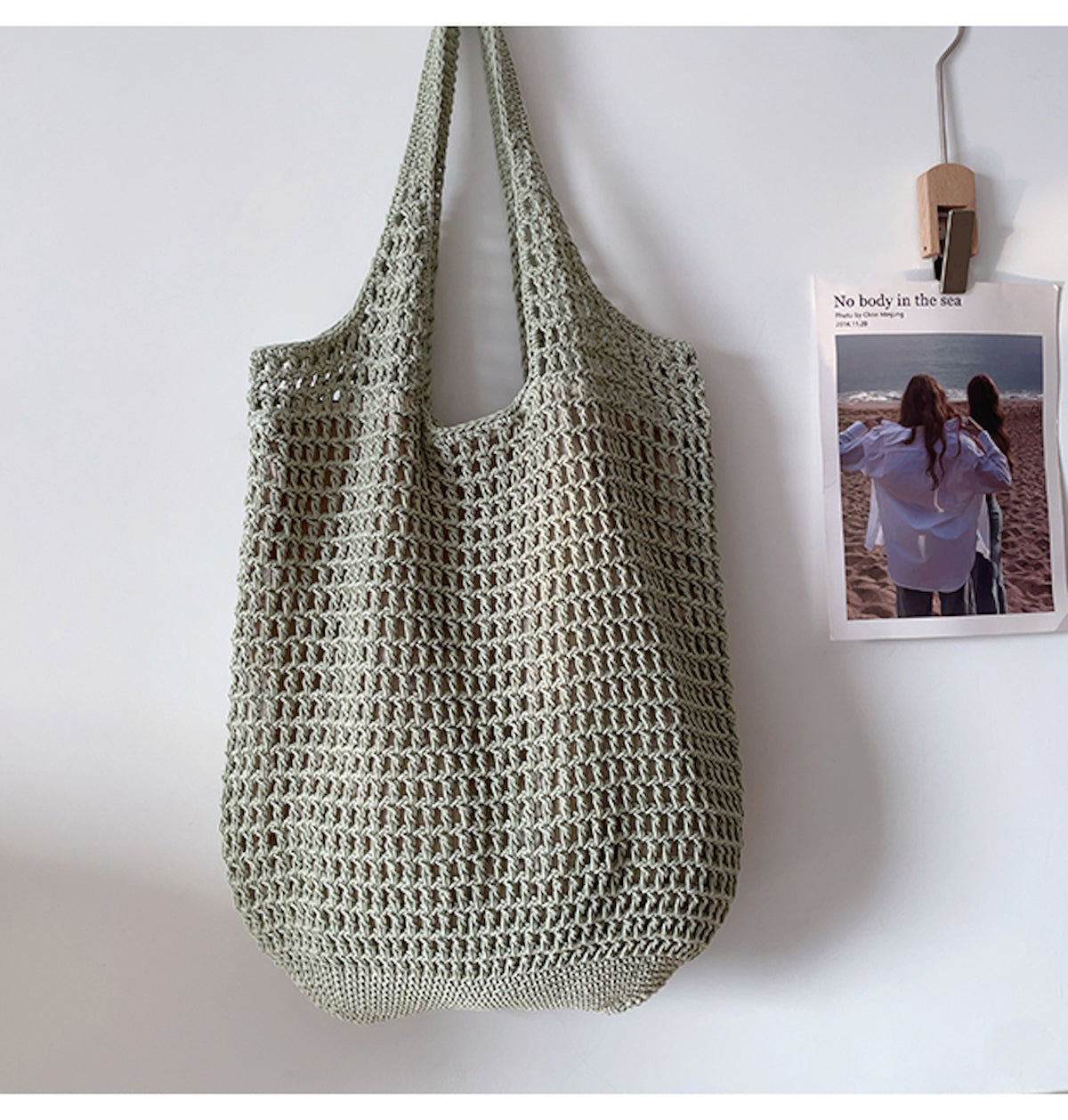 Women’s Retro Cotton Knitted Tote Bag for Boho Everyday Style & Gifts