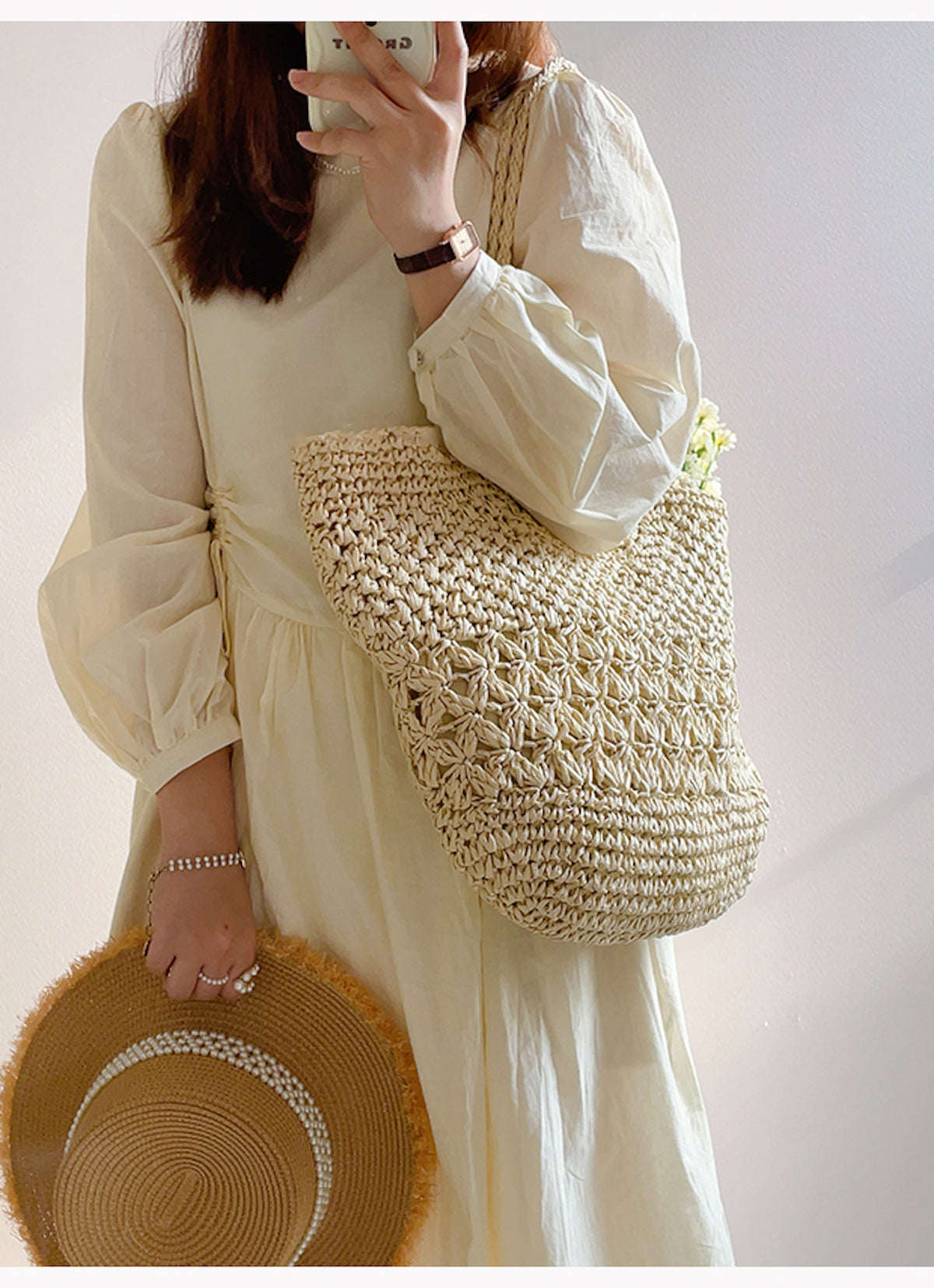 Women’s Large Straw Woven Tote Bag for Beach, Vacation & Summer Outfits