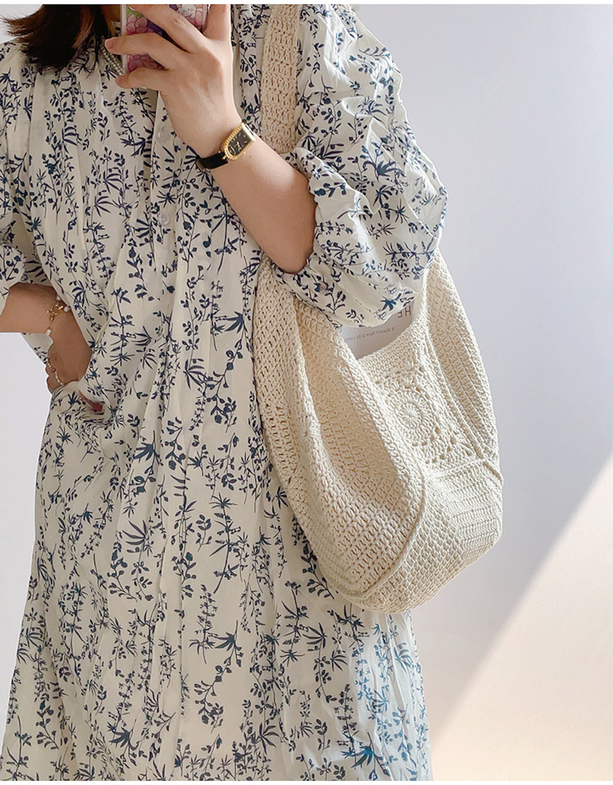Women’s Boho Crochet Shoulder Bag Tote Bag for Boho Everyday Style & Gifts