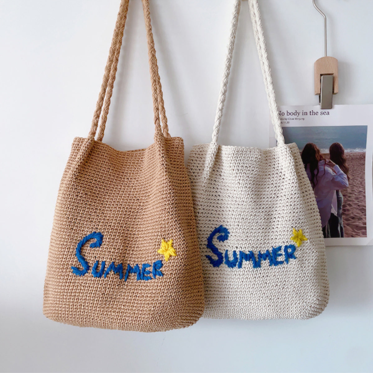 Women’s Summer Cotton Knitted Bag Shoulder Bag for Boho Everyday Style & Gifts