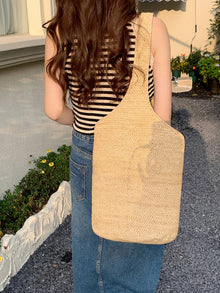Women's Raffia Straw Basket Shoulder Bag for Beach, Vacation & Summer Outfits