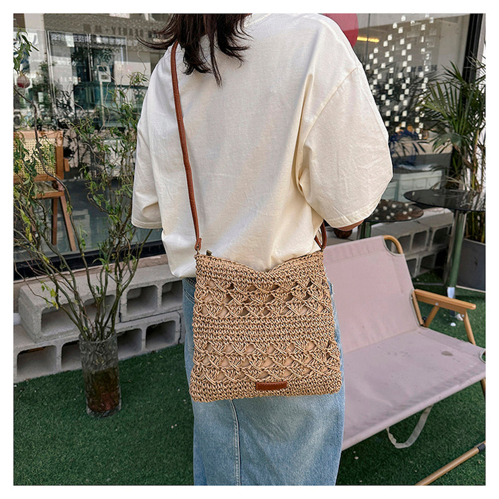 Women’s Straw Woven Crossbody Purse for Beach, Vacation & Summer Outfits