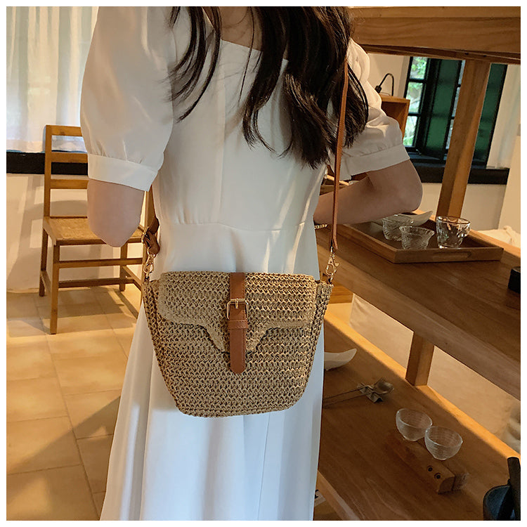 Women’s Straw Woven Crossbody Bag for Beach, Vacation & Summer Outfits