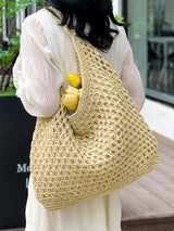Women’s Straw Woven Tote for Beach, Vacation & Summer Outfits