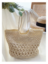 Women’s Large Straw Woven Tote Bag for Beach, Vacation & Summer Outfits