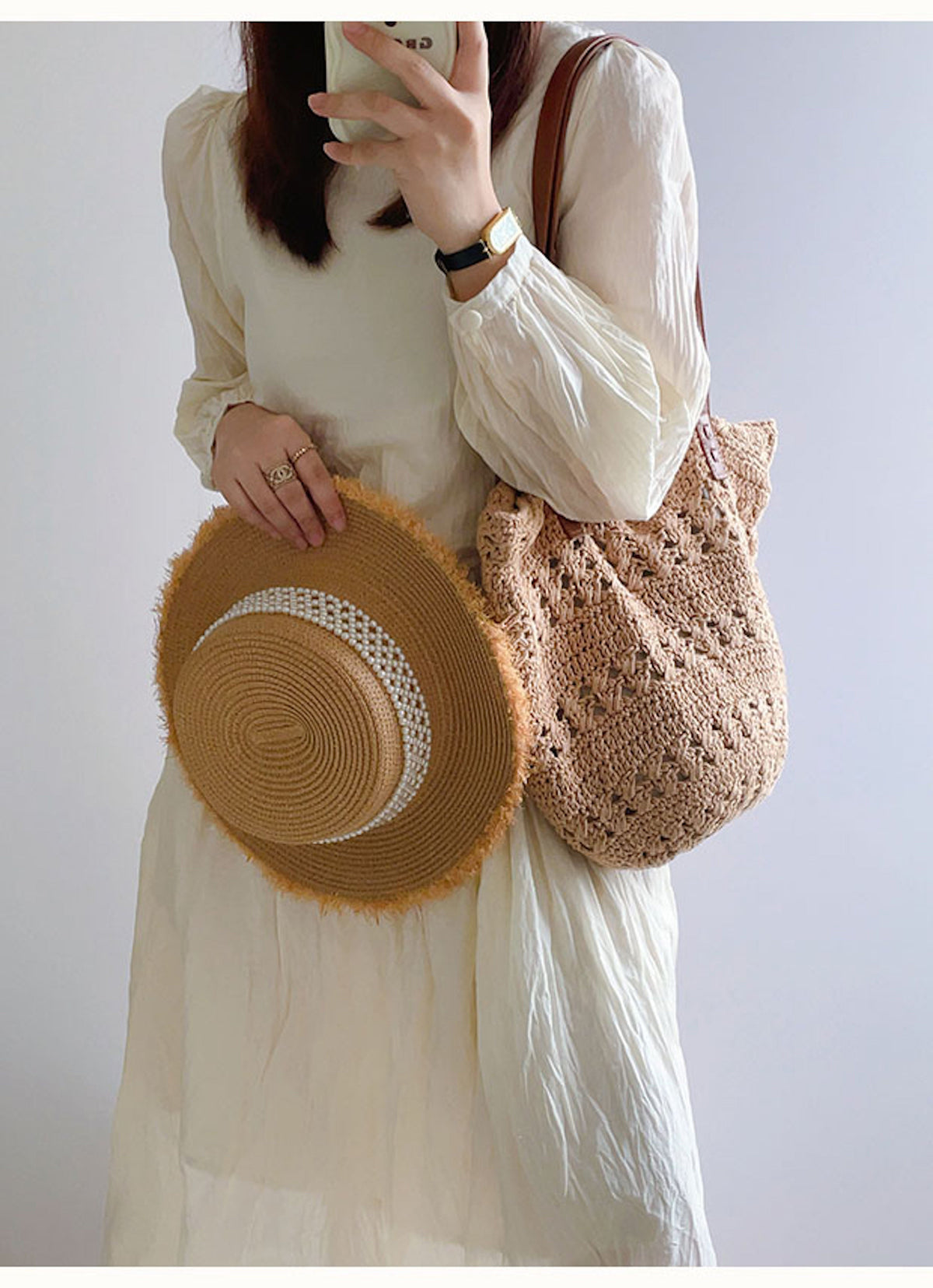 Women’s Retro Cotton Knitted Shoulder Bag for Boho Everyday Style & Gifts