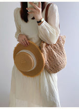 Women’s Retro Cotton Knitted Shoulder Bag for Boho Everyday Style & Gifts