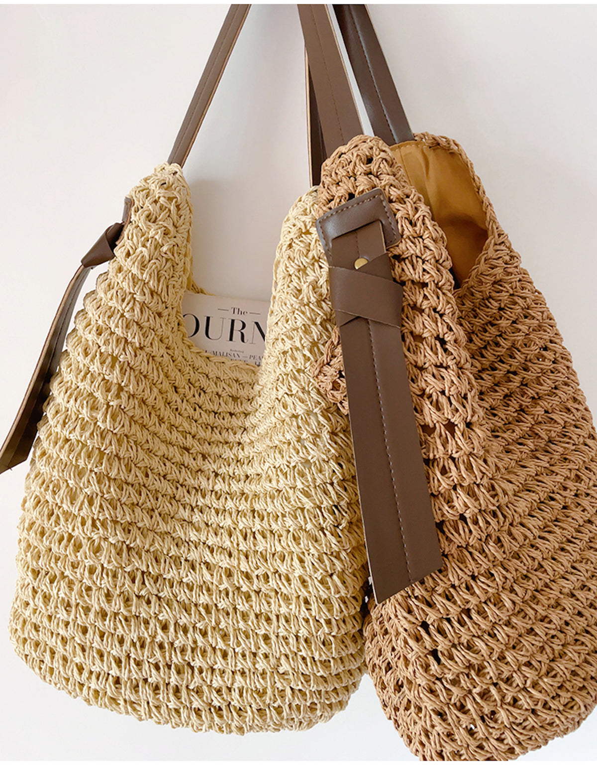 Women’s Simple Straw Woven Shoulder Bag for Beach, Vacation & Summer Outfits