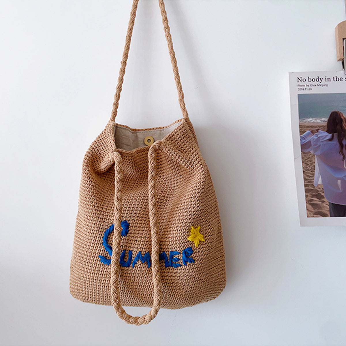 Women’s Summer Cotton Knitted Bag Shoulder Bag for Boho Everyday Style & Gifts