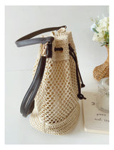 Women’s Straw Bucket Shoulder Bag Summer Crossbody Bag for Beach, Vacation & Summer Outfits
