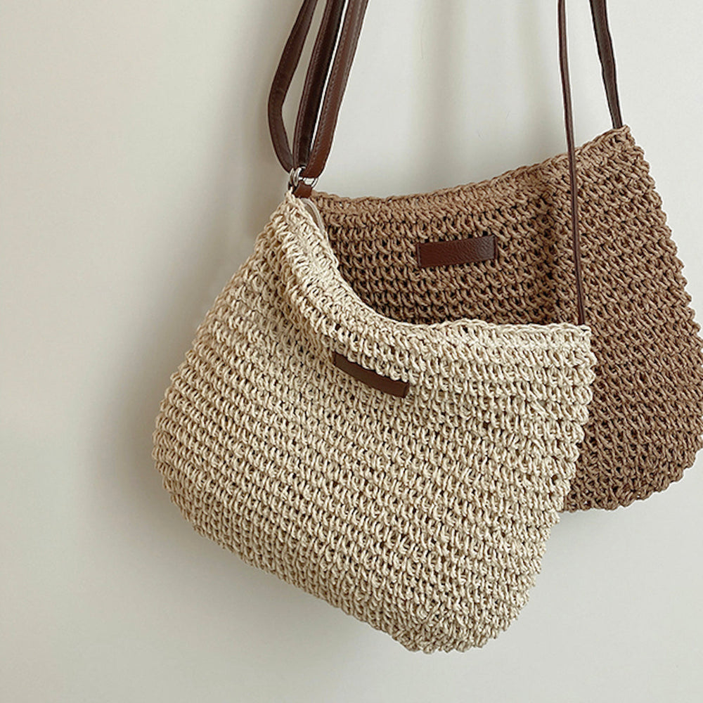Women’s Straw Woven Crossbody Bag for Beach, Vacation & Summer Outfits
