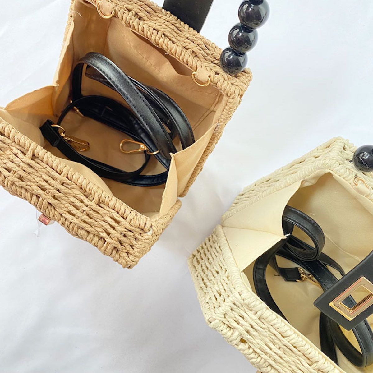 Women’s Straw Woven Box Purse for Beach, Vacation & Summer Outfits