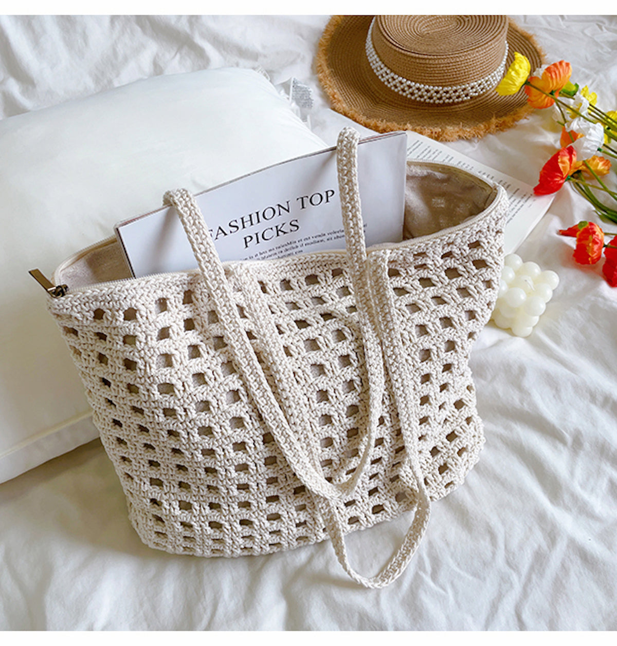 Women’s Handmade Crochet Retro Tote Shoulder Bag for Boho Everyday Style & Gifts