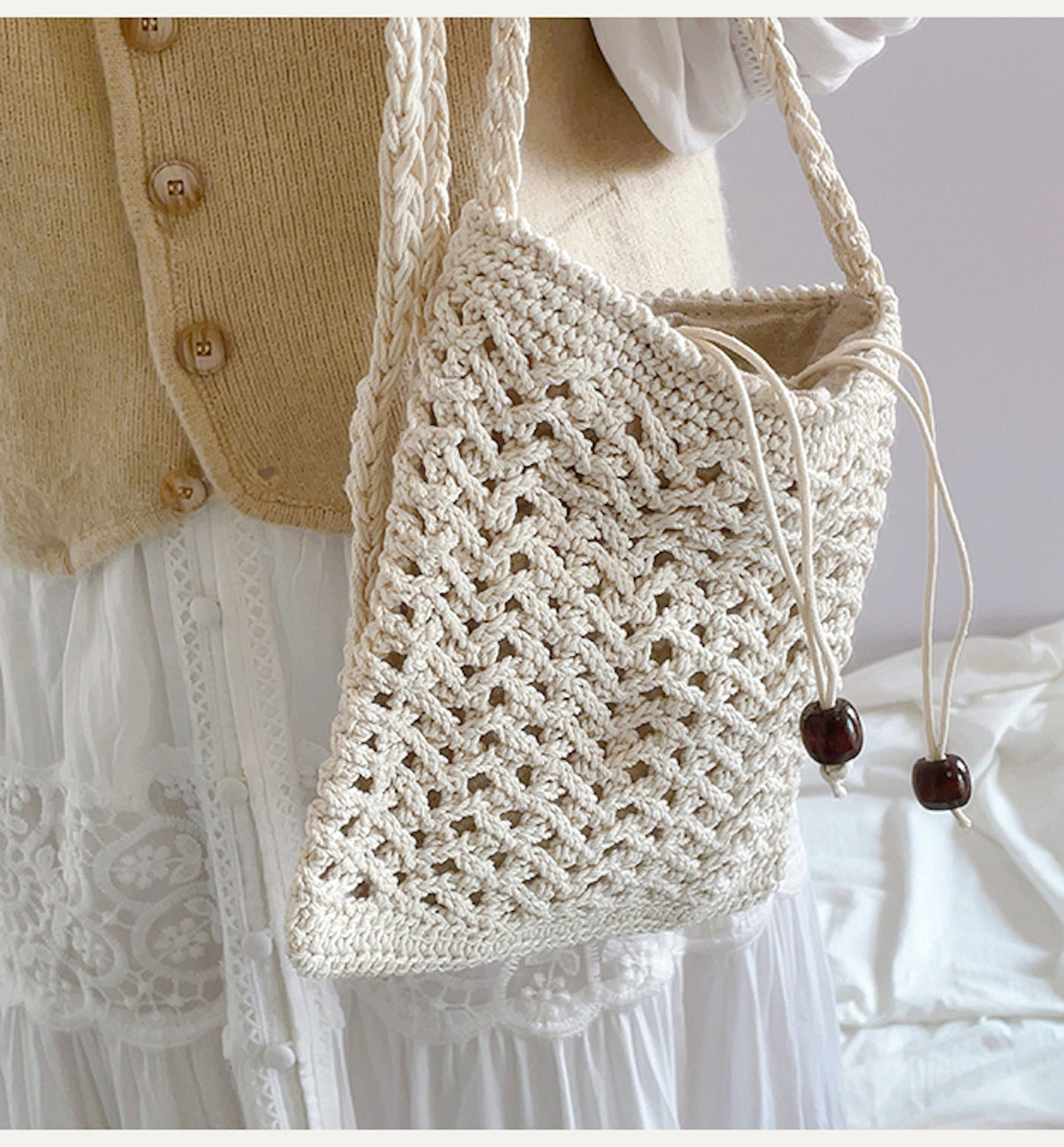 Women’s Handmade Crochet Crossbody Purse for Boho Everyday Style & Gifts