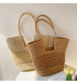 Women’s Straw Basket Summer Tote Bag for Beach, Vacation & Summer Outfits