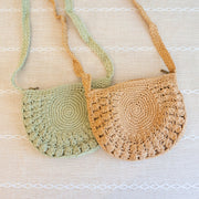 Women’s Small Boho Cotton Knitted Shoulder Bag Purse for Boho Everyday Style & Gifts