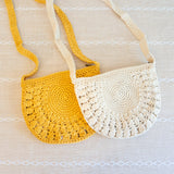Women’s Small Boho Cotton Knitted Shoulder Bag Purse for Boho Everyday Style & Gifts