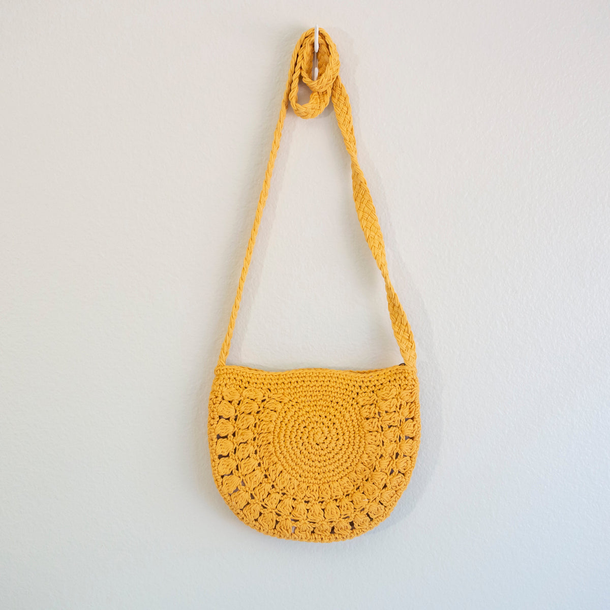 Women’s Small Boho Cotton Knitted Shoulder Bag Purse for Boho Everyday Style & Gifts