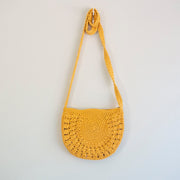 Women’s Small Boho Cotton Knitted Shoulder Bag Purse for Boho Everyday Style & Gifts