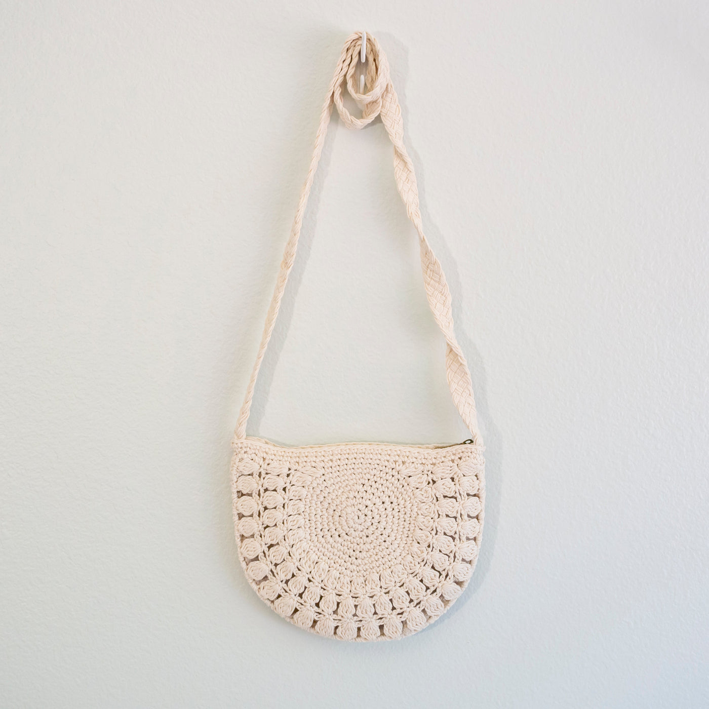 Women’s Small Boho Cotton Knitted Shoulder Bag Purse for Boho Everyday Style & Gifts