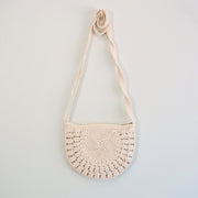 Women’s Small Boho Cotton Knitted Shoulder Bag Purse for Boho Everyday Style & Gifts