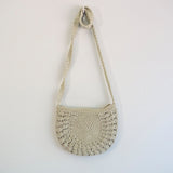 Women’s Small Boho Cotton Knitted Shoulder Bag Purse for Boho Everyday Style & Gifts