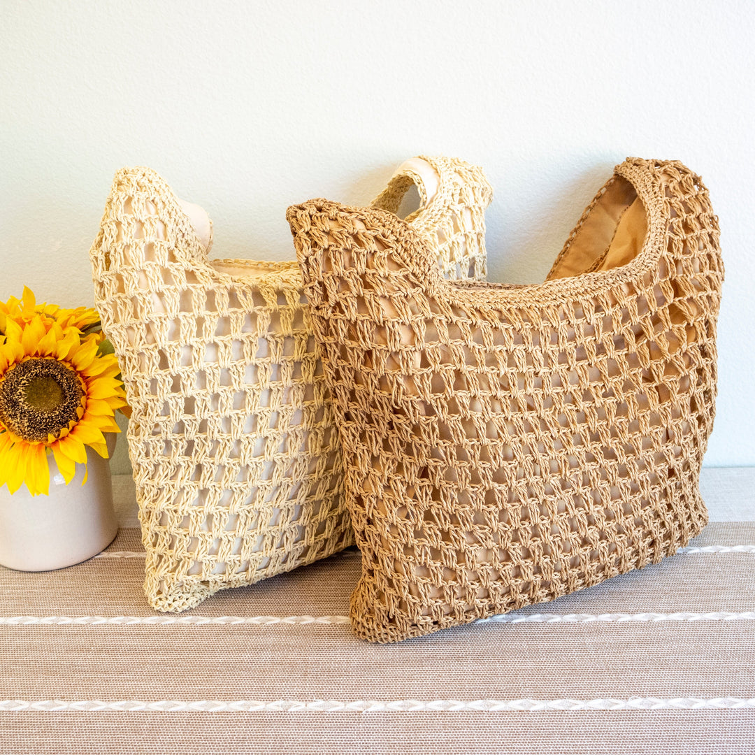 Damen-Korbtasche für Strand, Urlaub und Sommer-Outfits