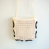 Women’s Small Boho Cotton Knitted Shoulder Bag Purse for Boho Everyday Style & Gifts