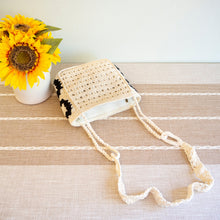 Women’s Small Boho Cotton Knitted Shoulder Bag Purse for Boho Everyday Style & Gifts