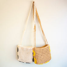 Women’s Small Boho Cotton Knitted Shoulder Bag Purse for Boho Everyday Style & Gifts