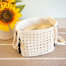 Women’s Small Boho Cotton Knitted Shoulder Bag Purse for Boho Everyday Style & Gifts