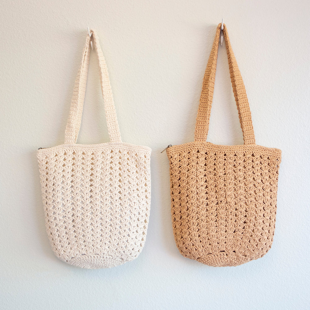Gehäkelte Retro-Damen-Einkaufstasche für Boho-Alltagsstil und Geschenke