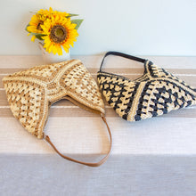 Geflochtene Stroh-Schultertasche für Damen, Strandtasche für Urlaub & Sommer-Outfits