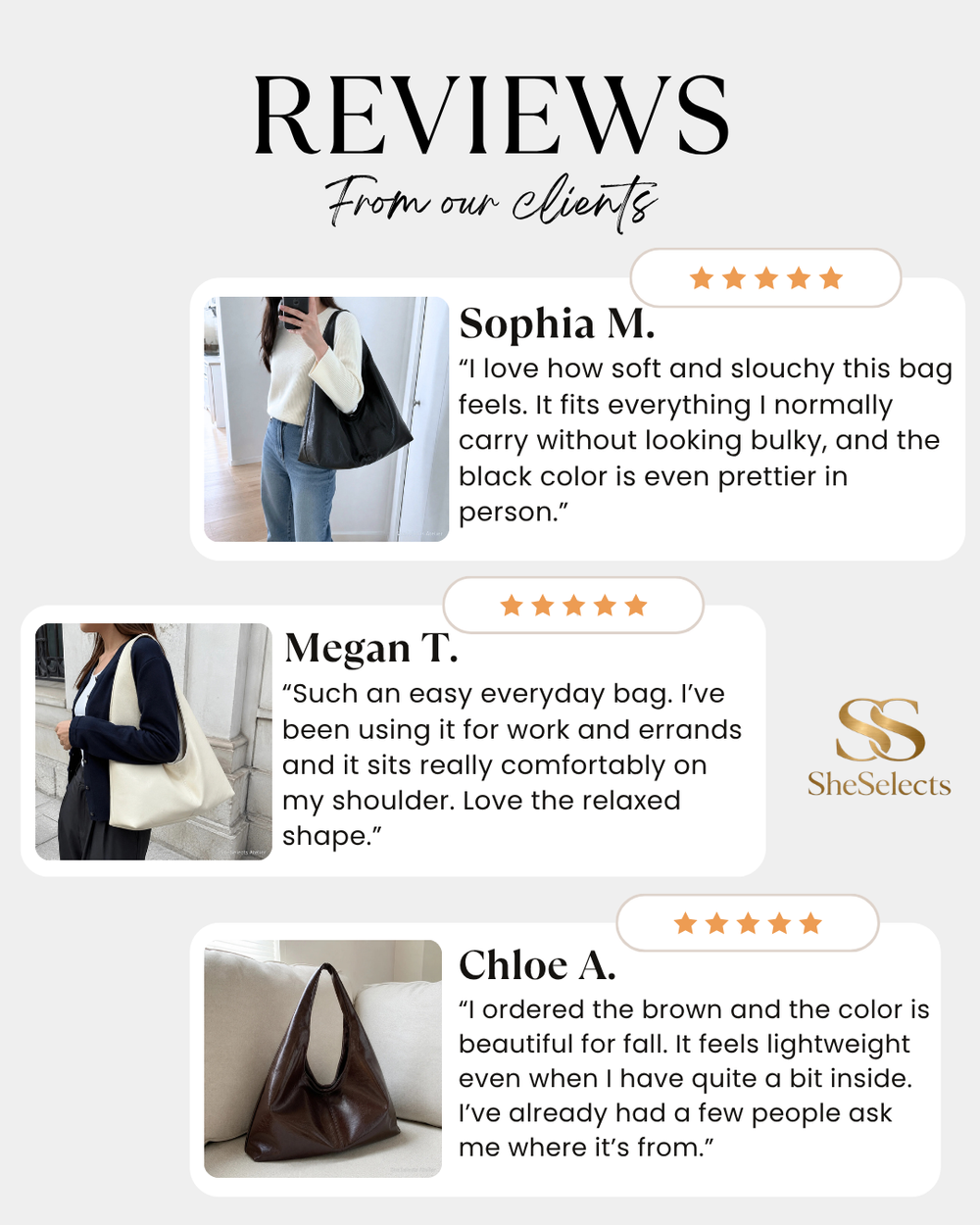 Große Slouchy Hobo-Tasche aus veganem Leder für den Alltag